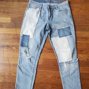 GAP Patchwork Distressed Jeans
